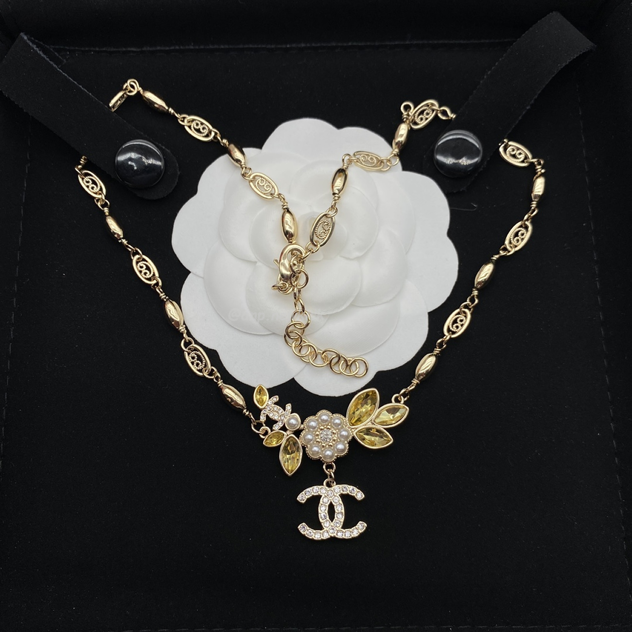 Chanel Pre Owned Cc Diamond Pendant Necklace (18) - www.newkick.org